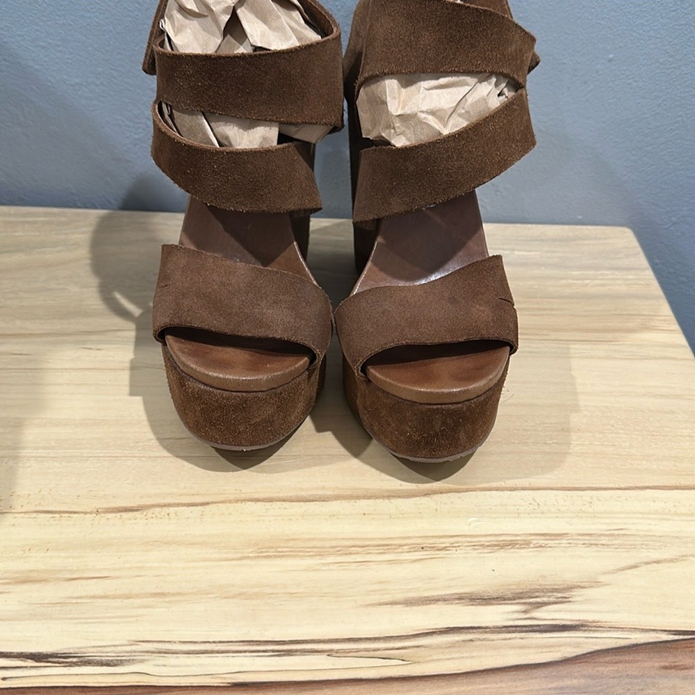 Pedro Garcia Brown Platform Sandals
